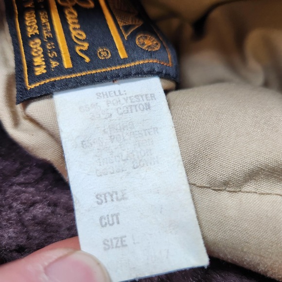 Vintage Eddie Bauer Hat Cap Fitted Mens Large Tan Goose Down Fur Earflap 80s - Picture 7 of 7